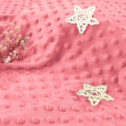 Minky Dot Fabric, Soft Plush Knit Cloth