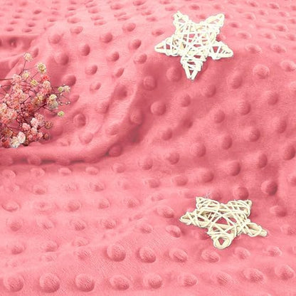 Minky Dot Fabric, Soft Plush Knit Cloth