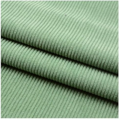 Stretch Corduroy Fabric, 50x155cm Solid Wale Cloth for Apparel & Bags - Green 1
