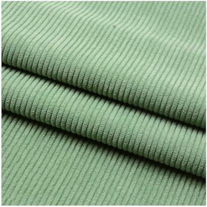 Stretch Corduroy Fabric, 50x155cm Solid Wale Cloth for Apparel & Bags - Green 1