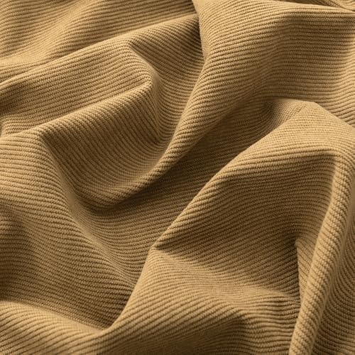 Cotton Corduroy Fabric, Olive Green for Upholstery & Apparel - Khaki