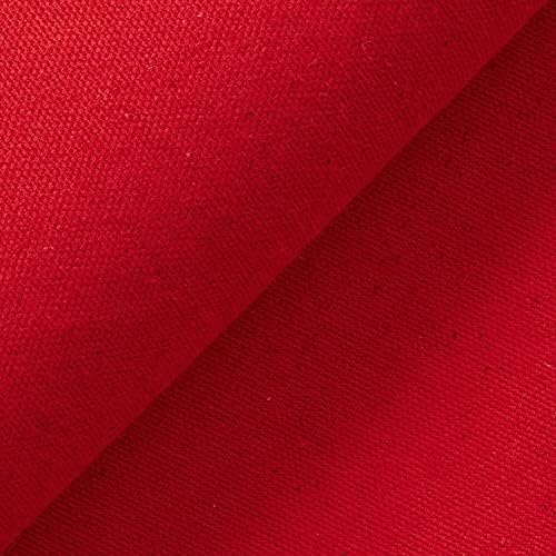 Cotton Duck Canvas Fabric by the Yard - Heavy Duty 10 Oz - Red