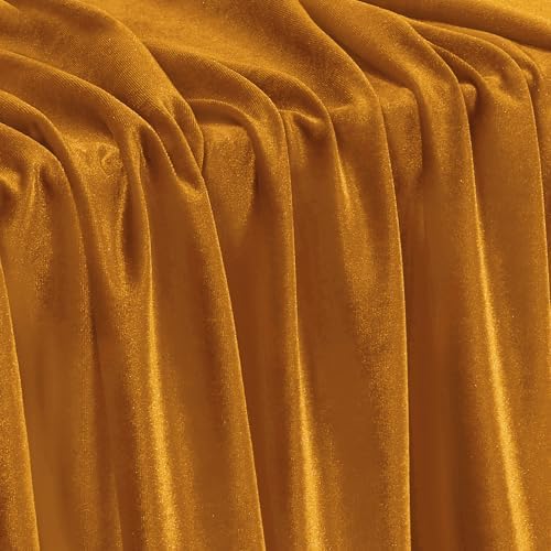 Stretch Velvet Fabric - Soft Dress & Costumes by the Yard - Gold