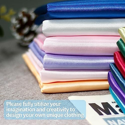 Satin Fabric, 100% Polyester Charmeuse Cloth