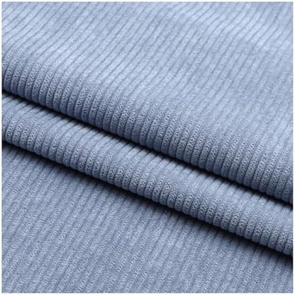 Stretch Corduroy Fabric, 50x155cm Solid Wale Cloth for Apparel & Bags - Light Blue 2