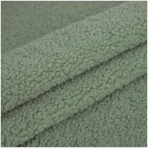 Shaggy Craft Fur Sherpa Fleece Fabric, Plush Cloth for Toys & Throws - Green