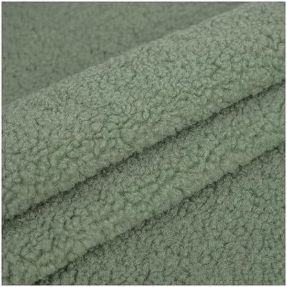 Shaggy Craft Fur Sherpa Fleece Fabric, Plush Cloth for Toys & Throws - Green