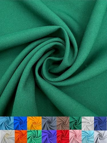 Polyester Poplin Fabric, Smooth Weave for Shirts & Apparel - Hunter Green