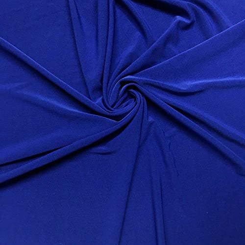ITY Jersey Knit Fabric by the Yard - 2-Way Stretch Apparel - Royal Blue