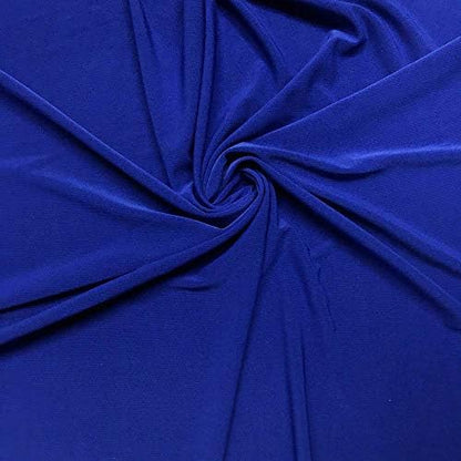 ITY Jersey Knit Fabric by the Yard - 2-Way Stretch Apparel - Royal Blue
