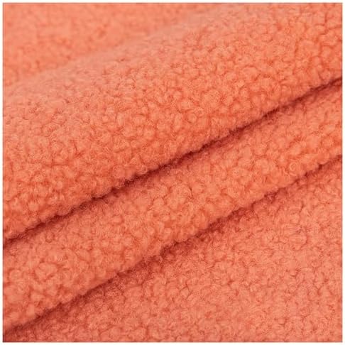 Shaggy Craft Fur Sherpa Fleece Fabric, Plush Cloth for Toys & Throws - Orange