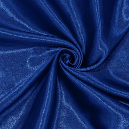 Satin Fabric, 100% Polyester Charmeuse Cloth - Royal Blue