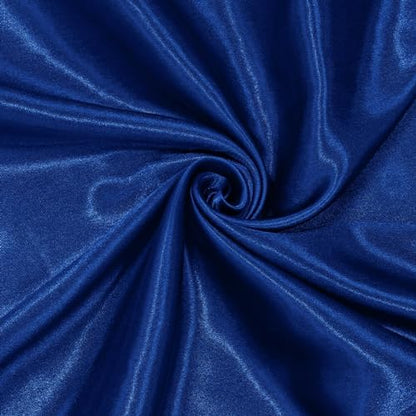 Satin Fabric, 100% Polyester Charmeuse Cloth - Royal Blue
