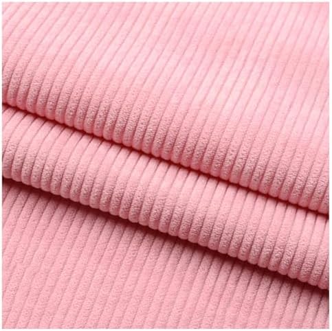 Stretch Corduroy Fabric, 50x155cm Solid Wale Cloth for Apparel & Bags - Pink 1