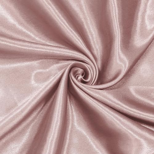 Satin Fabric, 100% Polyester Charmeuse Cloth - Rose Gold