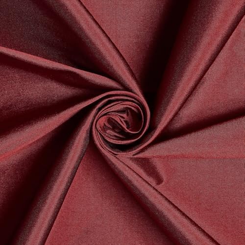 Taffeta Lining Fabric by the Yard - 100% Polyester, 80 GSM - Wine
