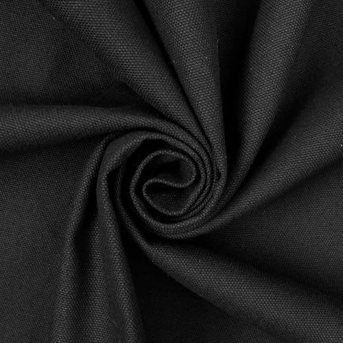 Cotton Duck Canvas Fabric by the Yard - Heavy Duty 10 Oz - Black