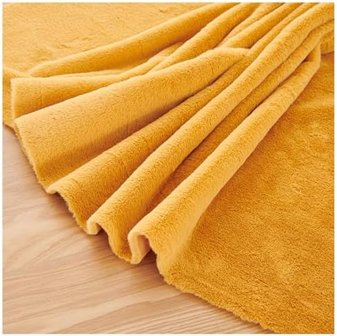 Faux Fur Square Fabric, Shaggy Craft Fur for Costumes & Decor - Yellow 2
