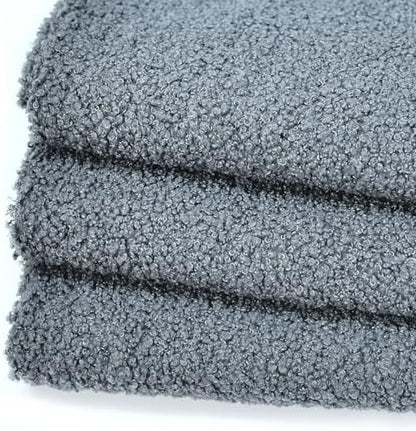 Solid Curly Teddy Fleece Sherpa Fabric - Craft & Apparel by the Yard - Gray