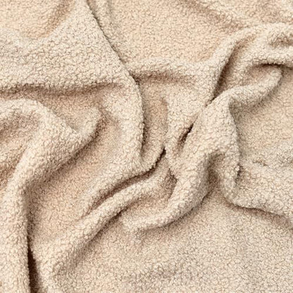Solid Curly Teddy Fleece Sherpa Fabric - Craft & Apparel by the Yard