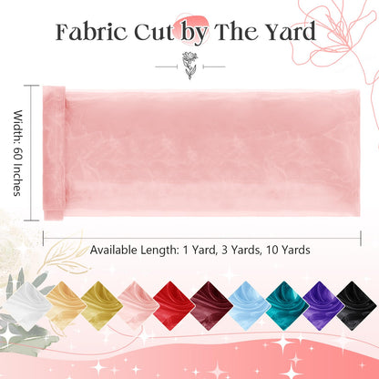Shiny Organza Fabric - Glitter Shimmer Material for Dresses & Party Decorations by the Yard
