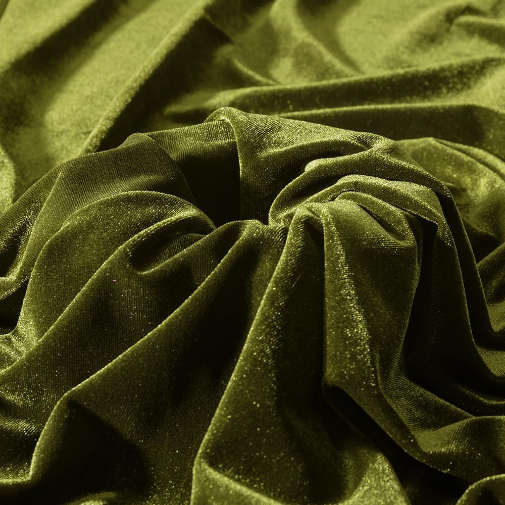 Stretch Velvet Fabric By The Yard | 12 Colors, 59" Wide, 2-Way Stretch for Costumes & Home Decor