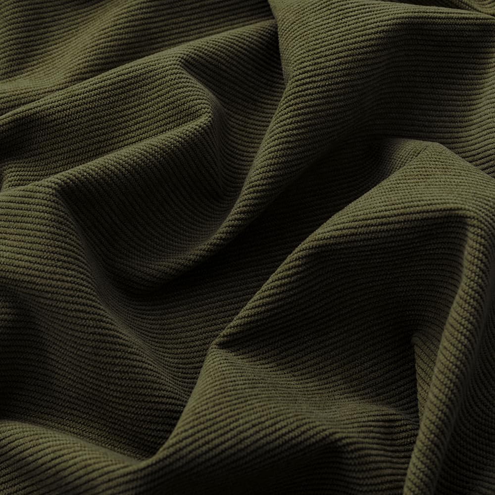 Cotton Corduroy Fabric, Olive Green for Upholstery & Apparel