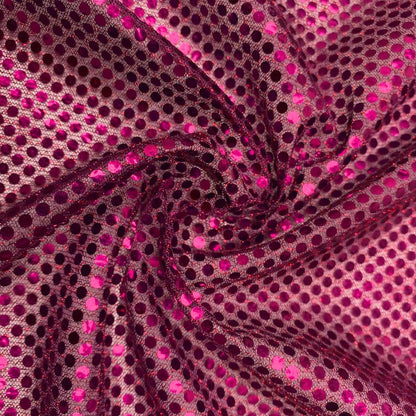 Shiny Dot Confetti Sequin Fabric - Glinting Metallic Material for Costumes & Apparel by the Yard