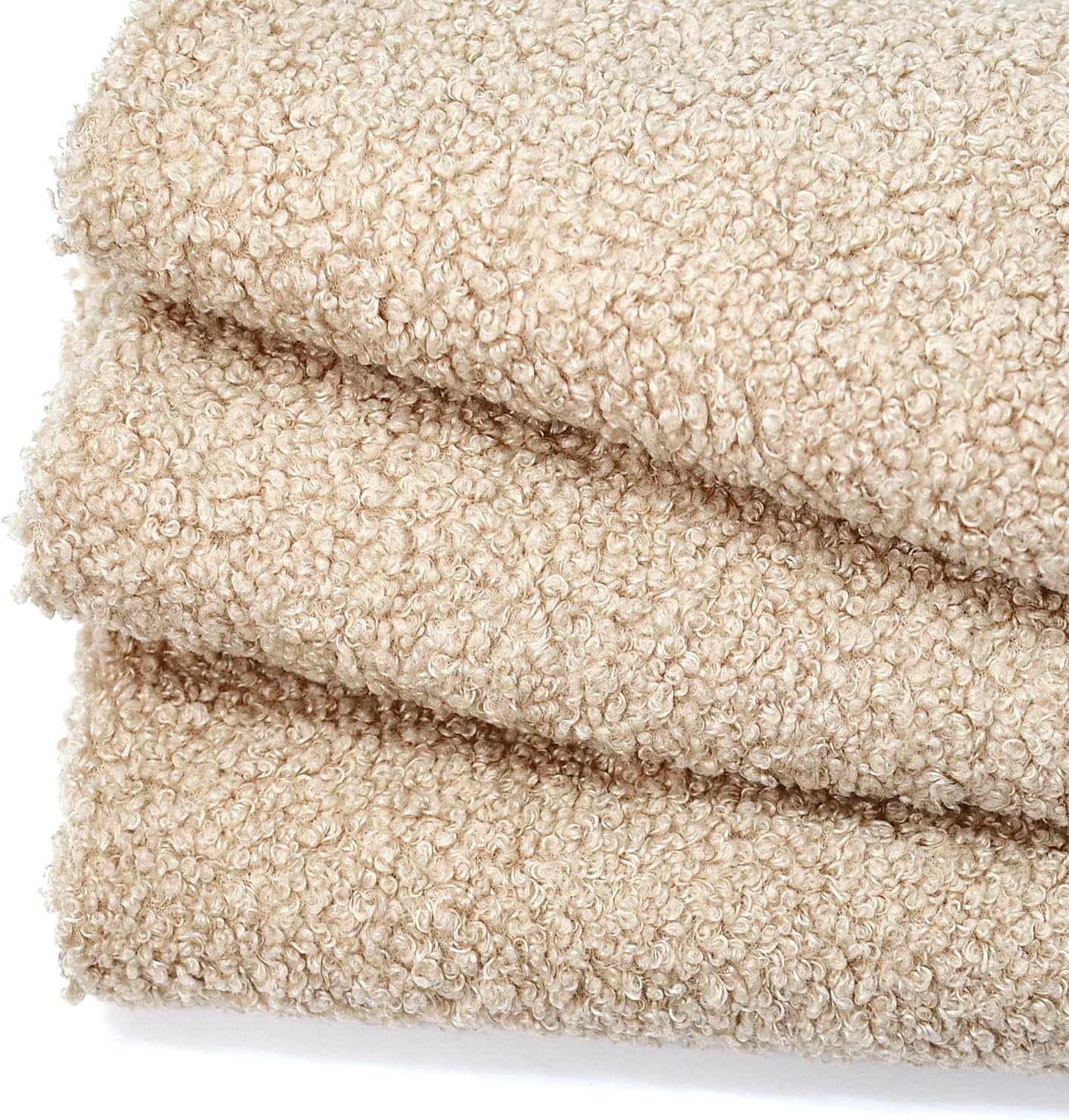 Solid Curly Teddy Fleece Sherpa Fabric - Craft & Apparel by the Yard