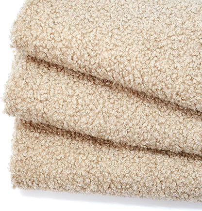 Solid Curly Teddy Fleece Sherpa Fabric - Craft & Apparel by the Yard