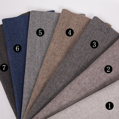 Herringbone Tweed Fabric, 8 Colors for Jackets, Pants & Suits - 1#
