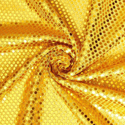 Shiny Dot Confetti Sequin Fabric - Glinting Metallic Material for Costumes & Apparel by the Yard