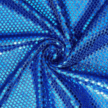 Shiny Dot Confetti Sequin Fabric - Glinting Metallic Material for Costumes & Apparel by the Yard