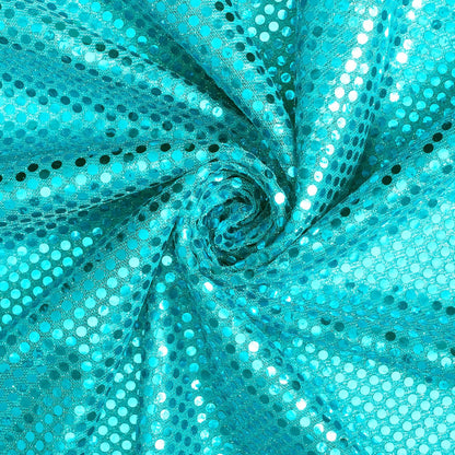 Shiny Dot Confetti Sequin Fabric - Glinting Metallic Material for Costumes & Apparel by the Yard