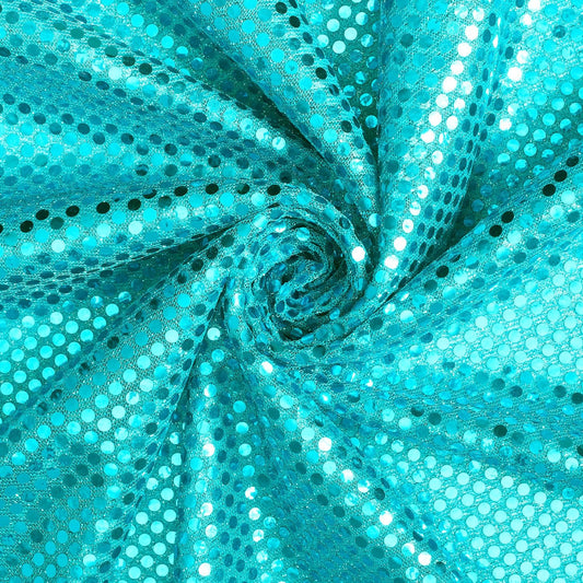 Shiny Dot Confetti Sequin Fabric - Glinting Metallic Material for Costumes & Apparel by the Yard