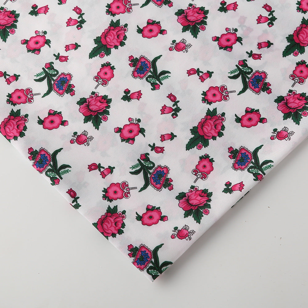 Floral Polyester Fabric - Shirt & Craft by the Yard