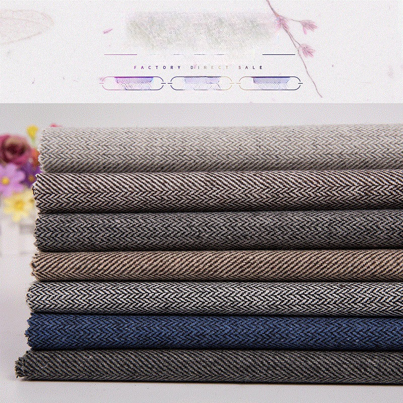Herringbone Tweed Fabric, 8 Colors for Jackets, Pants & Suits - 2#