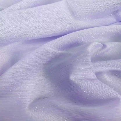 Crinkle Chiffon Fabric with Metallic Shimmer for Hanfu, Dresses & Curtains