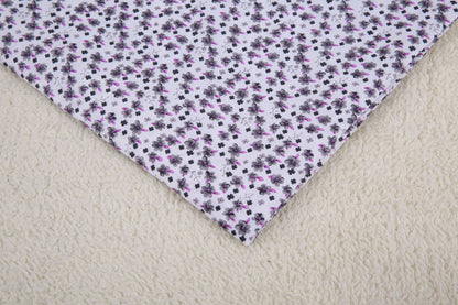 Polyester Orchid Print Fabric, for Hair Pieces & Crafts - Black