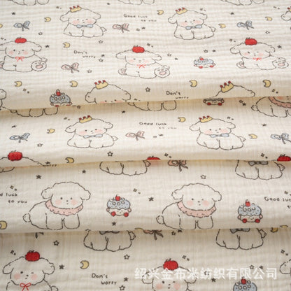 Double Gauze Fabric, Cotton Plaid & Dots (14 Prints)