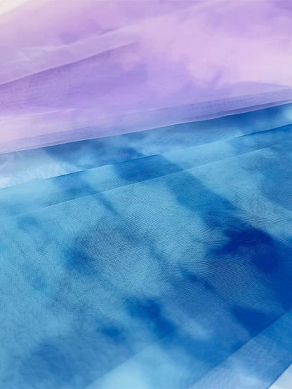 Ombre Soft Net Fabric, Gradient Sheer Mesh for Classroom & Crafts
