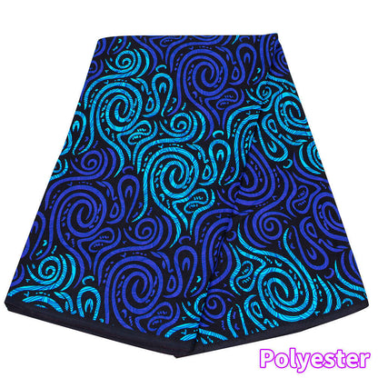 African Wax Print Fabric, Double-Sided Polyester (5 Prints)