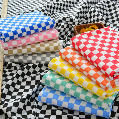 Plaid Cotton Fabric, Gingham Check Cloth for DIY & Bedding