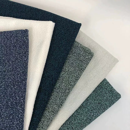 Boucle Loop-Yarn Polyester Fabric, Textured Solid Cloth for Upholstery & DIY