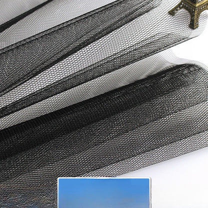 Stiff Mesh Tulle Fabric, Strong Net for Wedding & Ball Gown Skirts - Black
