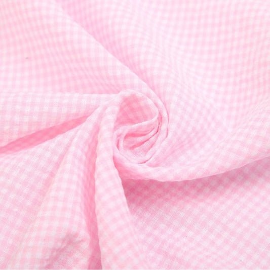 Seersucker Gingham - Pink