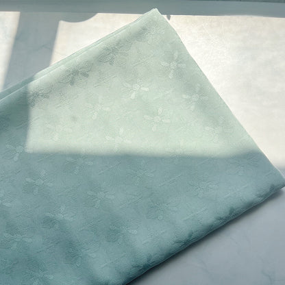 Rayon Four-Petal Jacquard Fabric, for Hanfu & Dresses - Light Pea Green