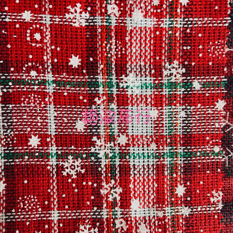 Christmas Plaid Fabric By The Yard | 13 Colors, 55" Wide for Holiday Decor & Christmas Craft - 7# Red