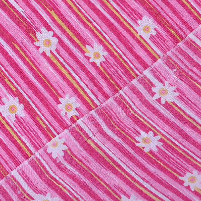 Striped Print Polyester Fabric, Horizontal-Bar Cloth for Bags & Linings