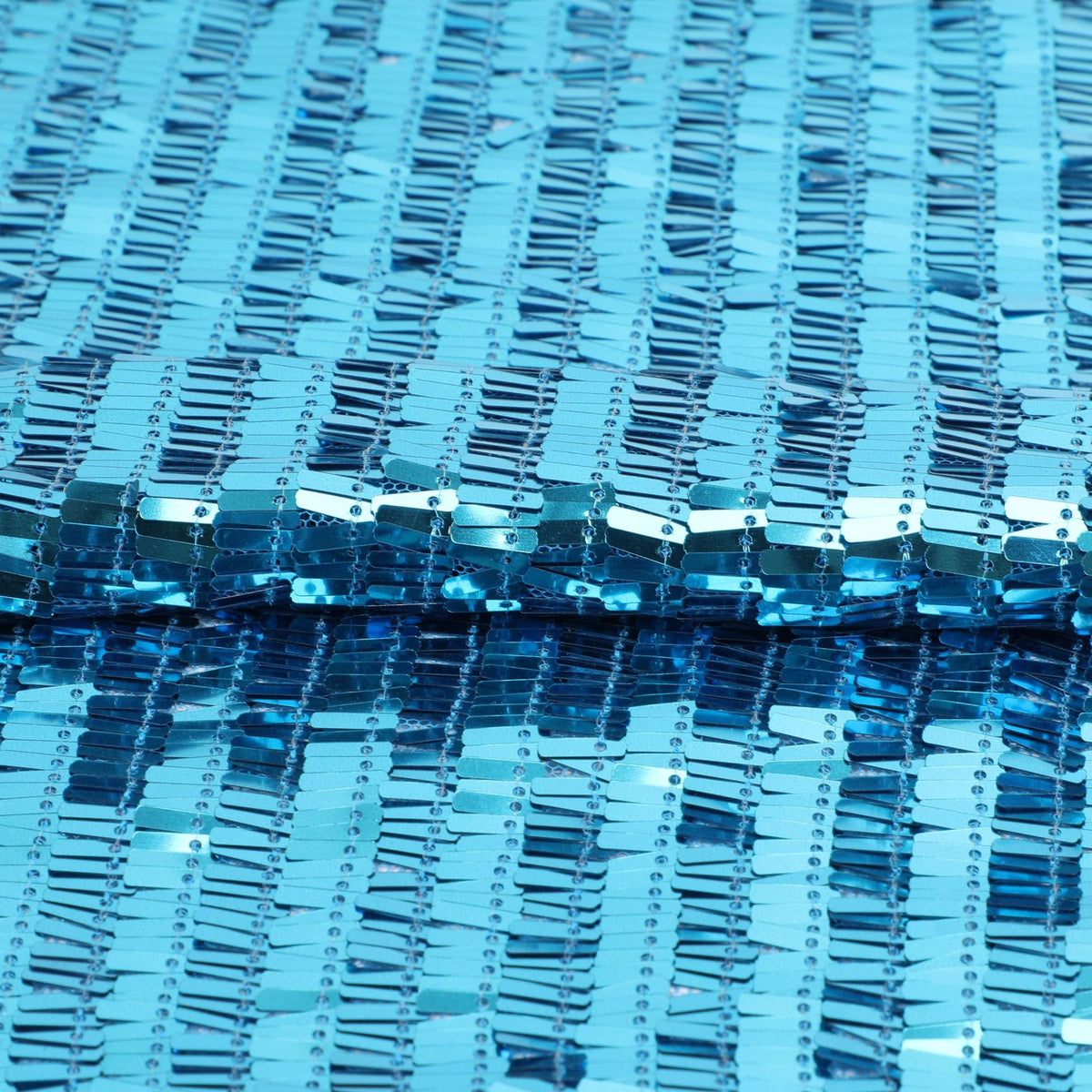 Sequin Embroidery Fabric By The Yard | 15 Colors, 49" Wide for Christmas Craft & Accessories - Lake Blue